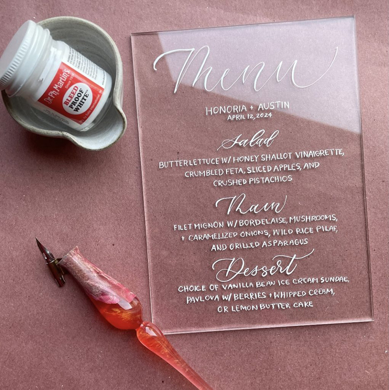 Supplies Used: Nikko G Nib | Dr. Ph. Martin's Bleedproof White | Ink Bowl by Broadbent Pottery