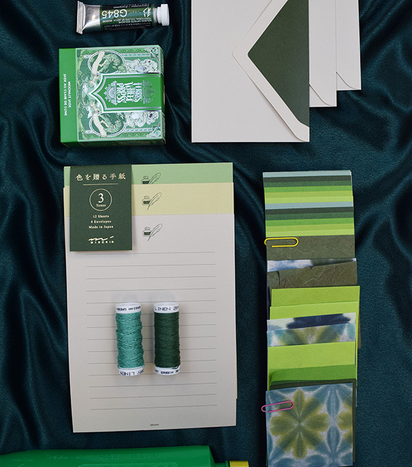 Midori Mood Letter Set, Gentle Green