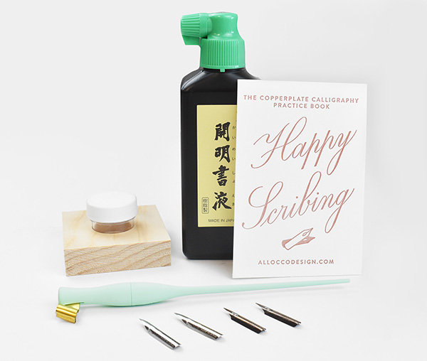 Supply Kit for Copperplate Calligraphy Practice Book
